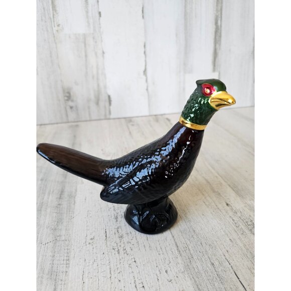 Vintage Avon pheasant decanter aftershave oland old stock new bird glass - Picture 1 of 8